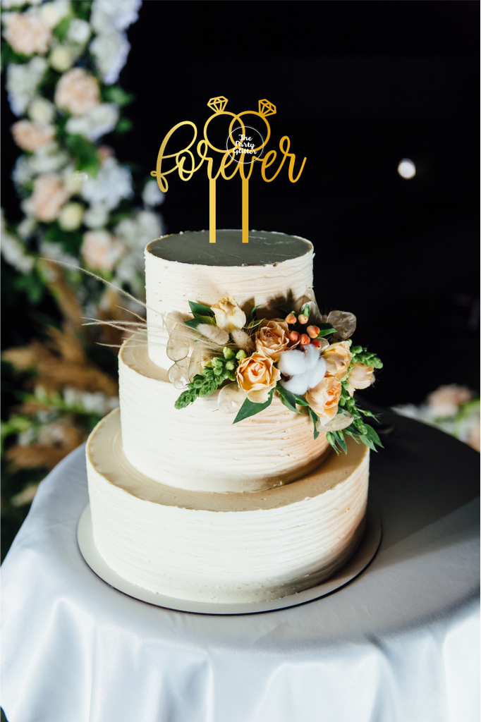Forever Engagement Wedding Cake Topper