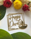 Diwali Square Frame, Happy Diwali Tag