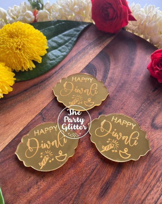 Happy Diwali Engraved Plaque Charm