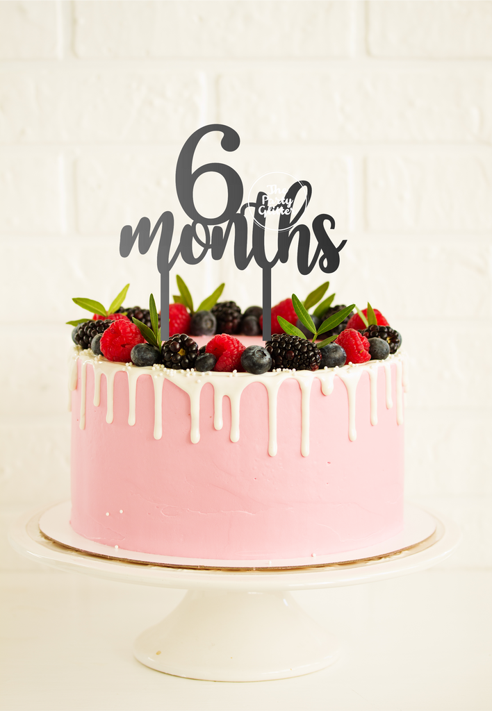6 months Birthday Cake Topper, Half Birthday, Six Months Birthday