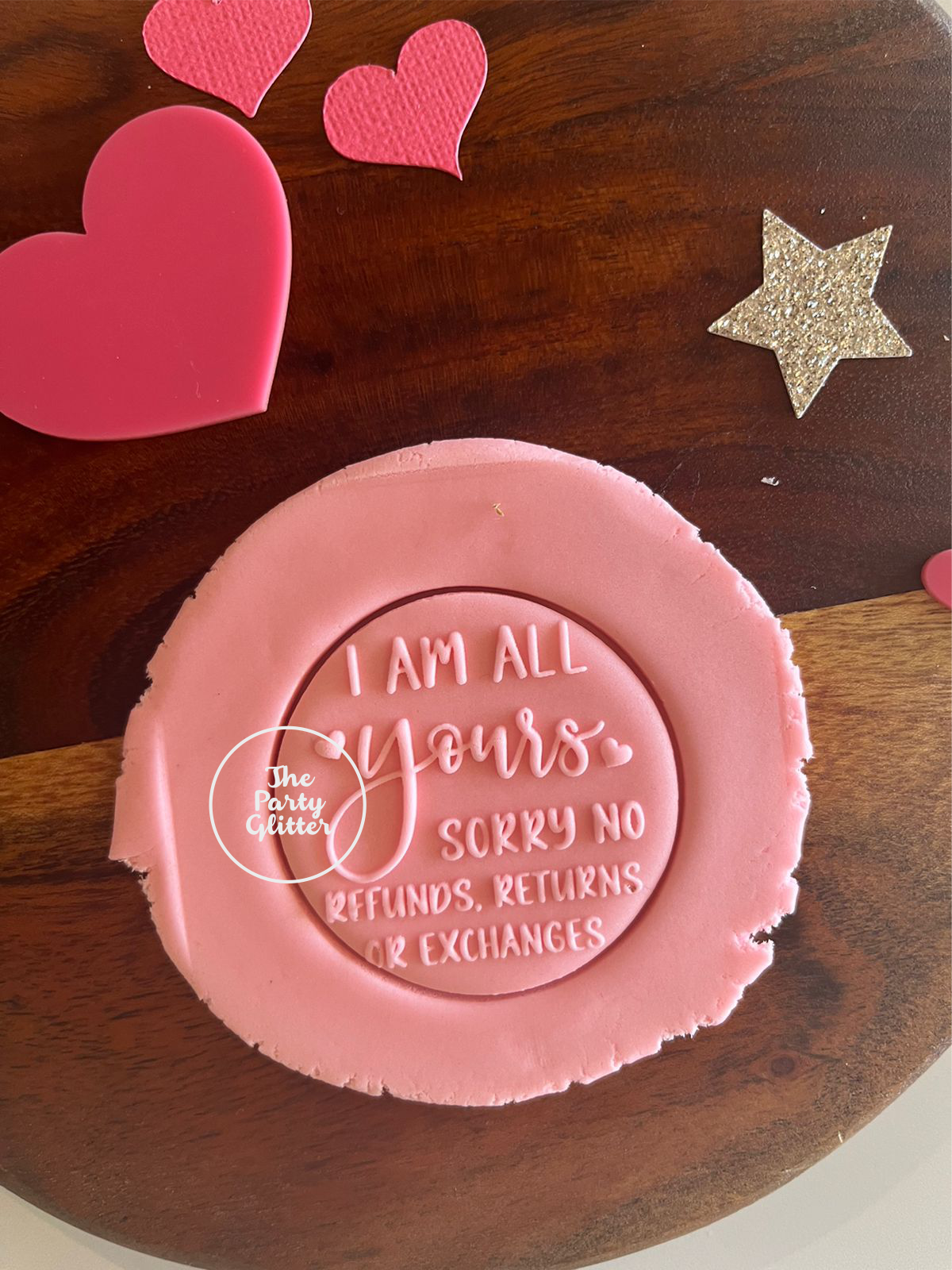 I am all yours, Valentine Pop Stamp