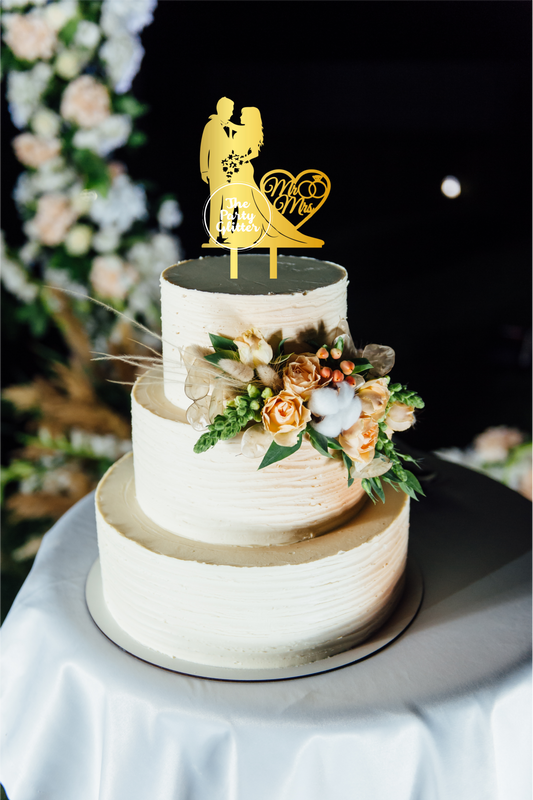 Mr & Mrs Couple Wedding Cake Topper