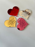 Happy Valentines Day Heart charms(Pack of 5)