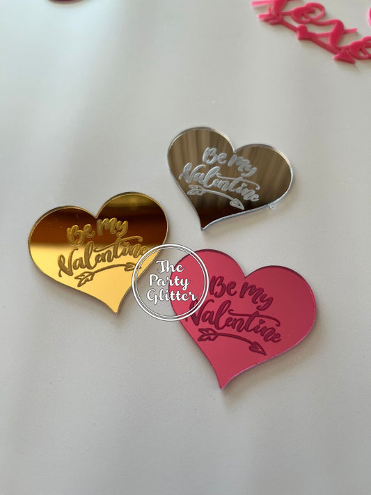 Be my Valentine, valentine hearts(Pack of 5)