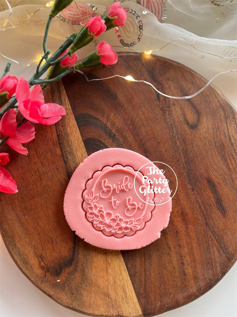 Bride To Be Beautiful Floral Frame POPup! Stamp