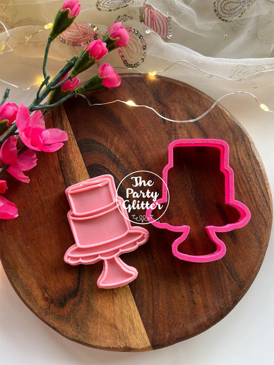 Wedding Cake Engagement Cake - Set of POPup! Stamp and Matching Cutter