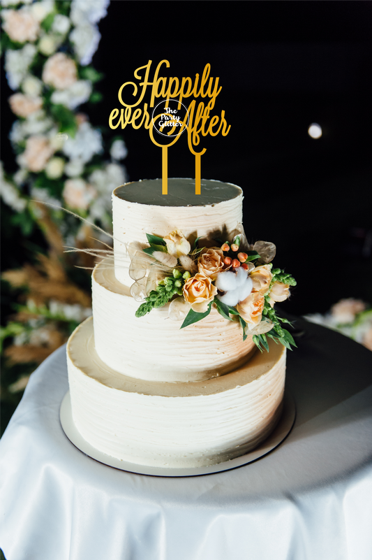 Happily Ever After Wedding Cake Topper