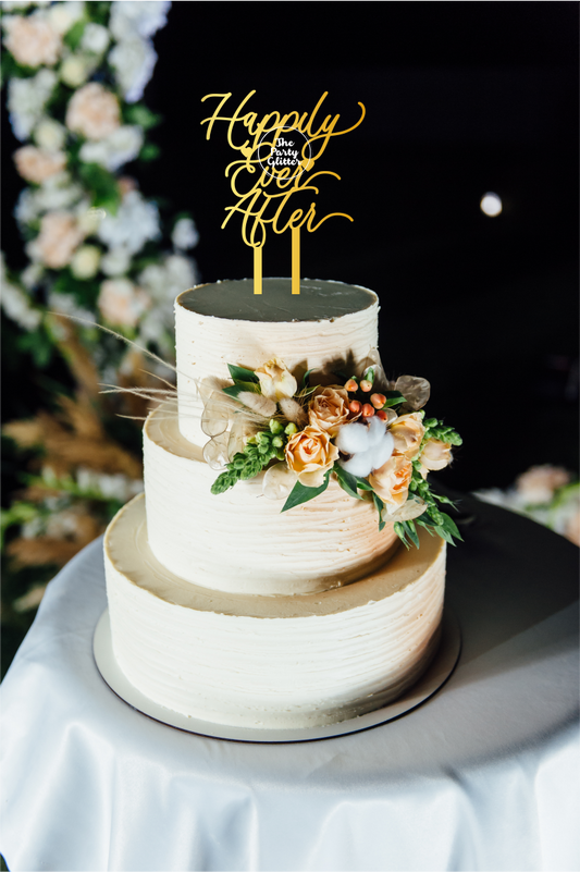 Happily Ever After Wedding Cake Topper