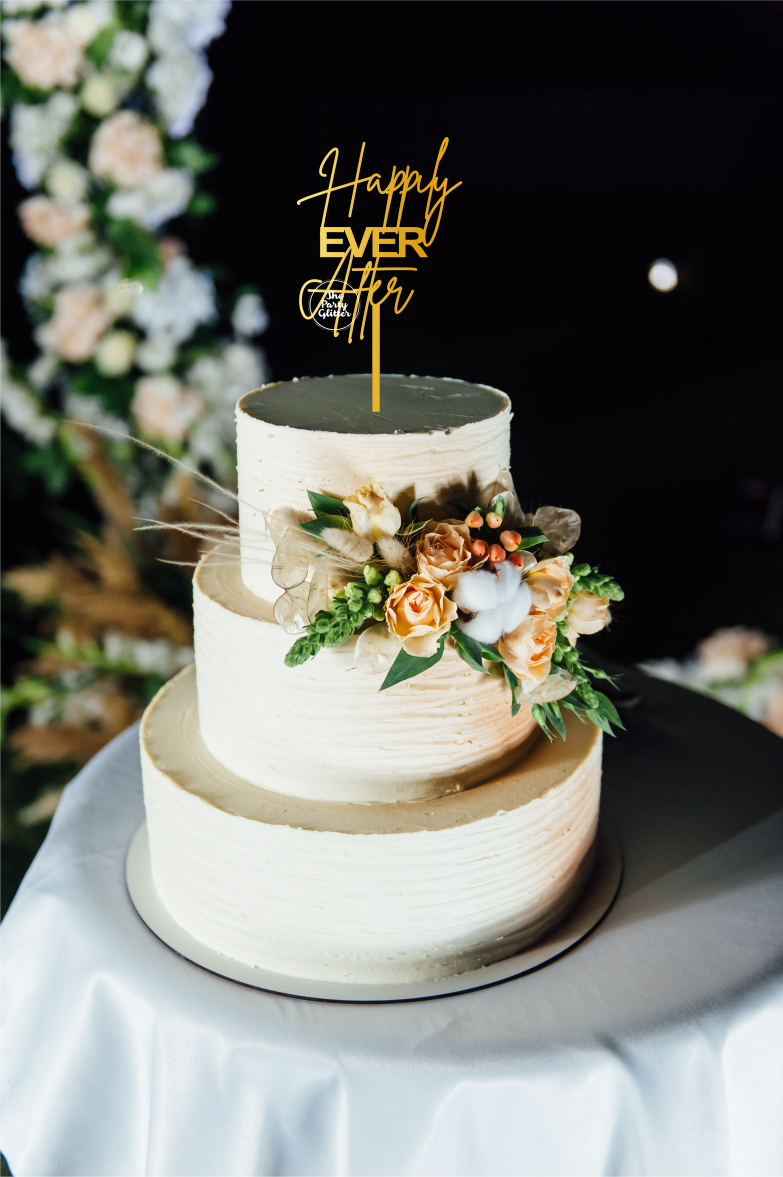 Happily Ever After Wedding Cake Topper