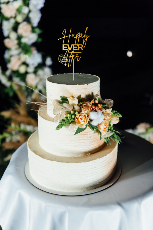 Happily Ever After Wedding Cake Topper