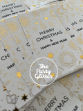Gold Foil Merry Christmas and Happy New Year Tags (Pack of 15)