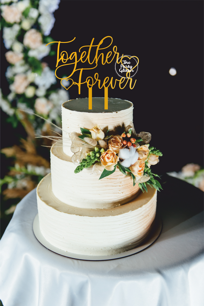 Together Forever Wedding Cake Topper