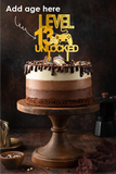 Level 13 unlocked birthday cake Topper