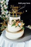 Happy 50th Anniversary Cake Topper