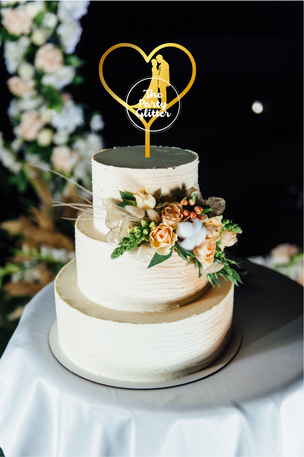 Couple Wedding Engagement Cake Topper