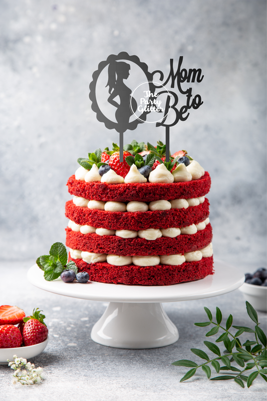 Mom To Be Topper, Baby Shower Cake Topper