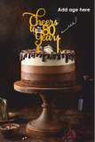 Cheers to 80 Years Birthday Anniversary Cake Topper, Custom cake topper