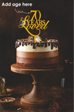 70 Years Loved Cake Topper, 70 years Birthday, Wedding[CUSTOMIZE ME] Custom cake topper
