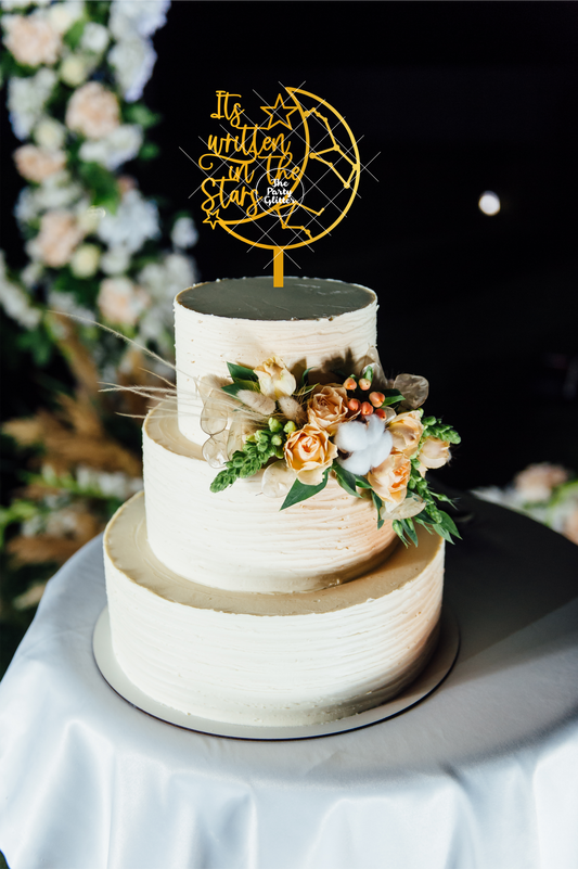 Its Written In The Stars Moon Topper, Wedding cake topper