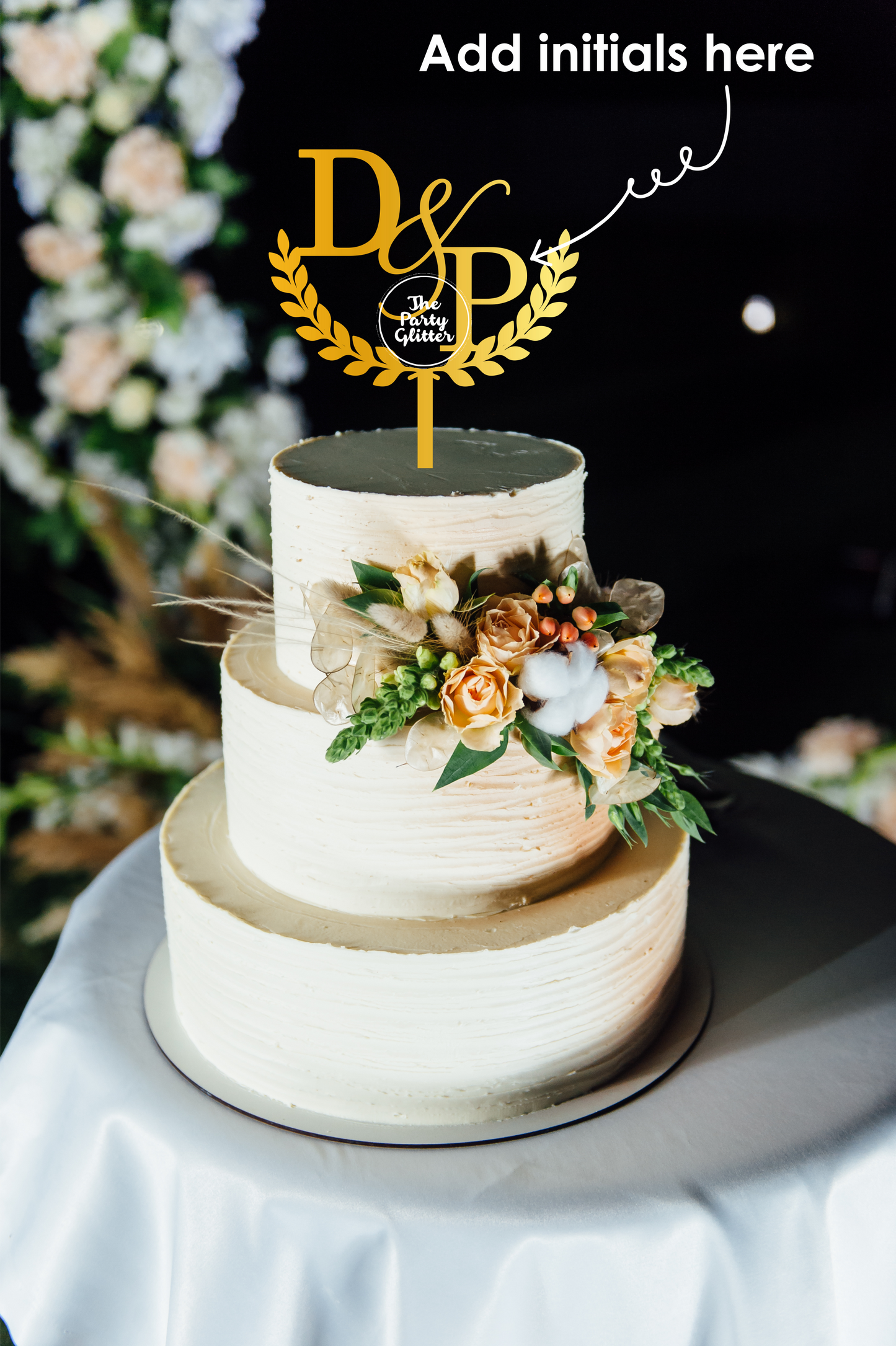 D&P Initials Wedding & Engagement Cake Topper! add your own Initials, Monogram