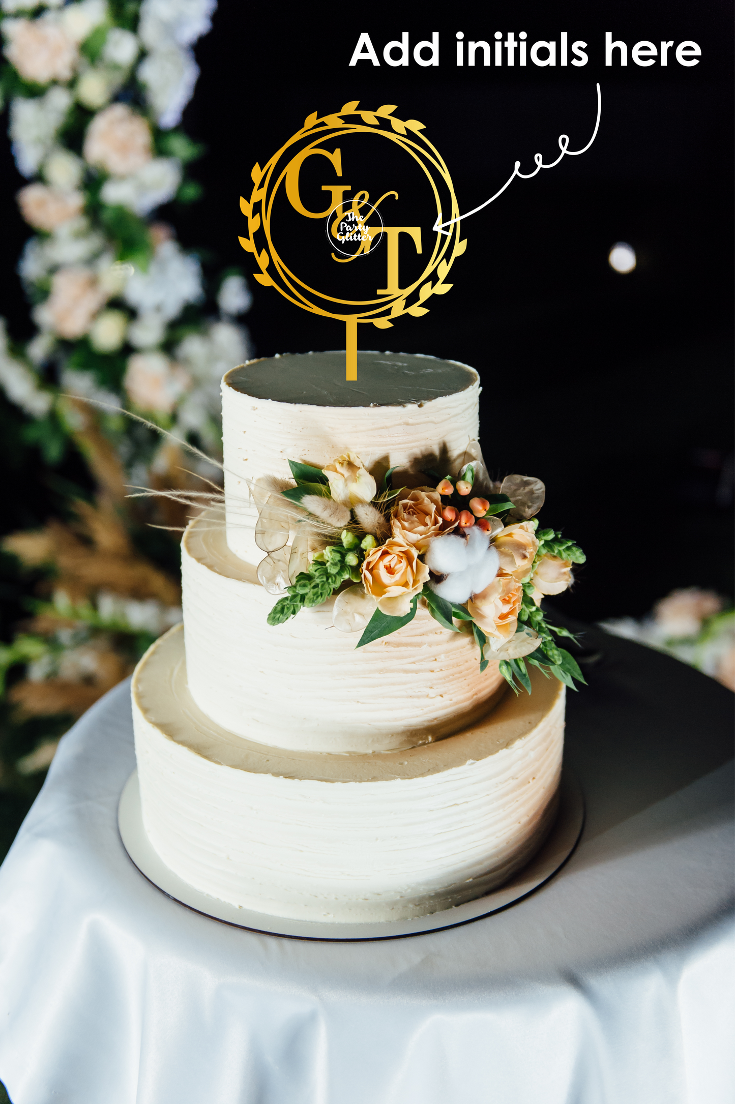 G & T Custom Wedding & Engagement Cake Topper! add your own initials, Monogram