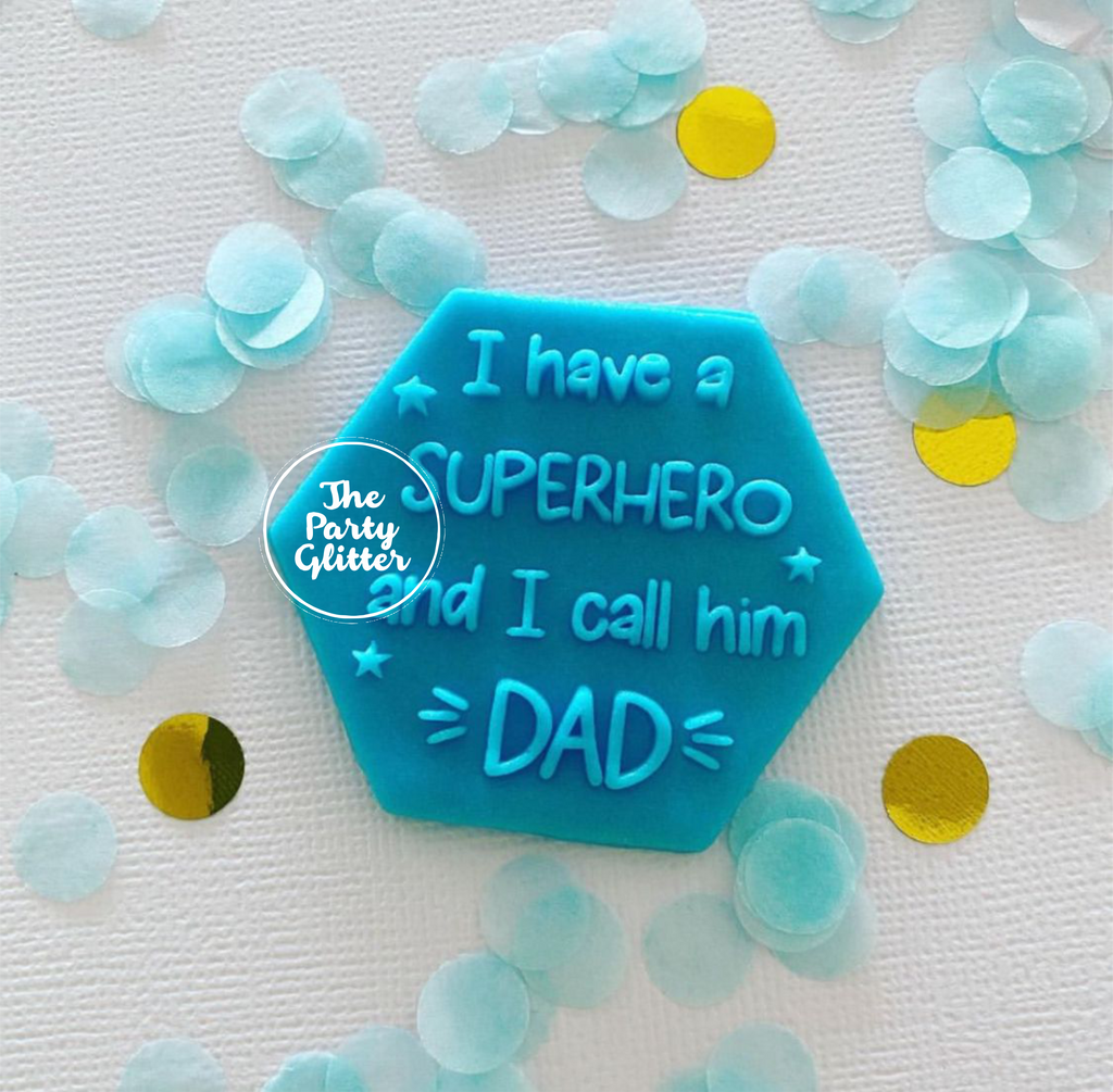 I have super hero and call him DAD father's day Popup! Stamp