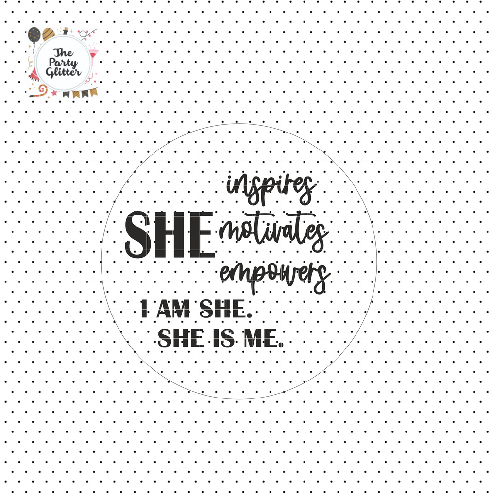 She Inspires, Motivate, Empower Women's Day Popup! Stamp
