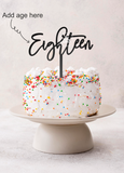 Eighteen, 18th Birthday, Eighteenth Birthday Cake Topper[customize me] Custom cake topper
