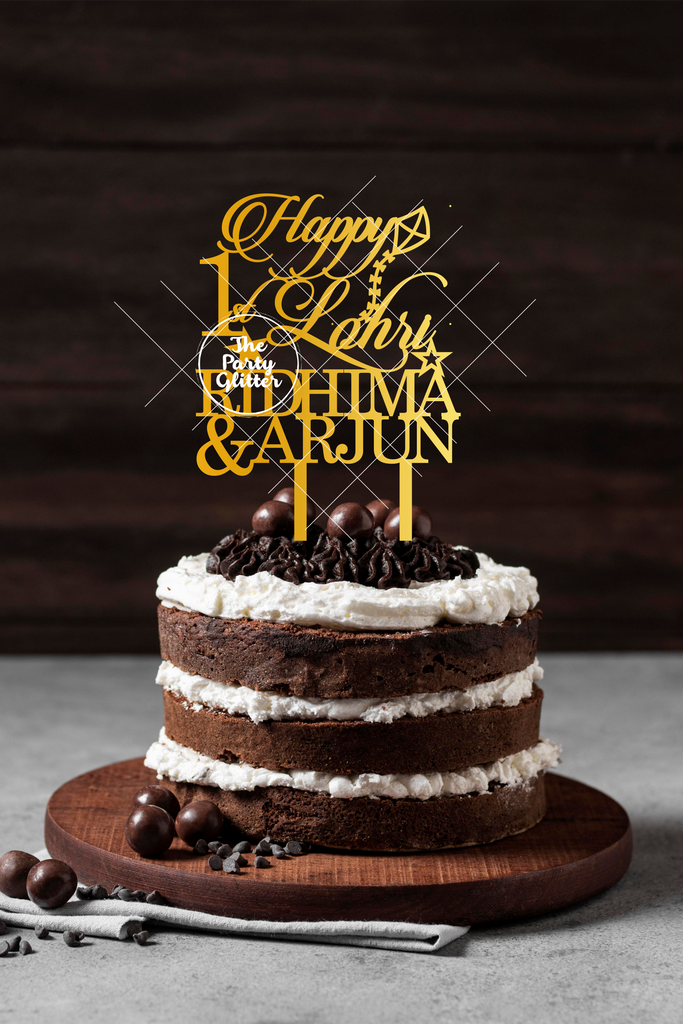 Happy Lohri Personalized cake Topper