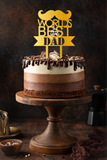 World's Best Dad Cake Topper, Father, Papa Cake Topper